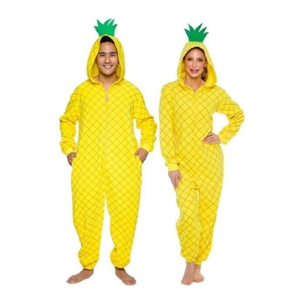 FUNZIEZ! Pineapple Oversized Adult Unisex Novelty Pajama One Piece Suit Size S/M